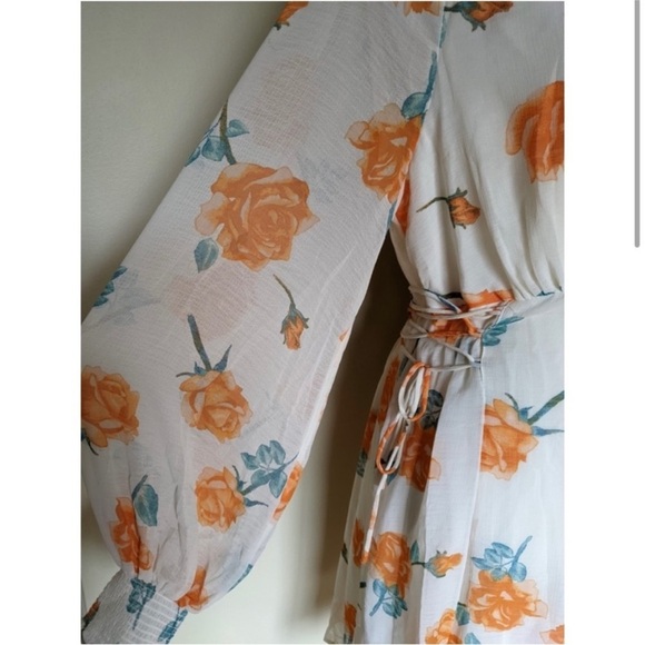 Free People orange floral mini dress - Picture 11 of 13